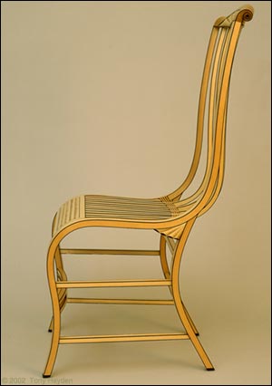 Tony Hayden Furniture and Design, Bent Laminated Side Chairs, based on a chair designed in 1810 by the Boston furniture maker Samual Gragg